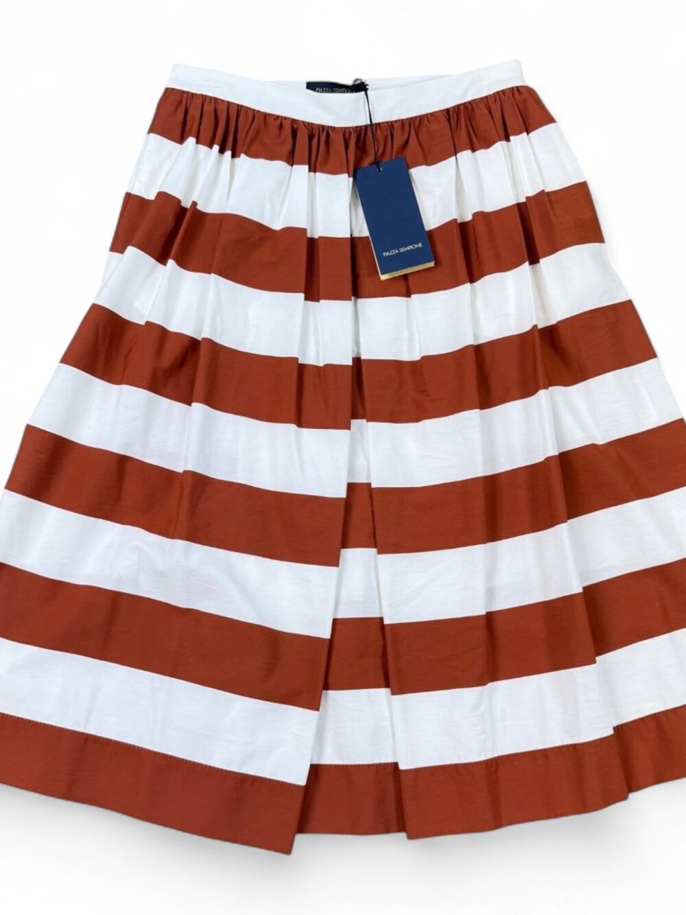Piazza Sempione A-Line Skirt White Size IT 40 (US 6/8) Cotton Made in Italy NWT